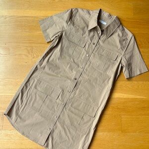 Equipment Femme Khaki Button Up Safari Dress